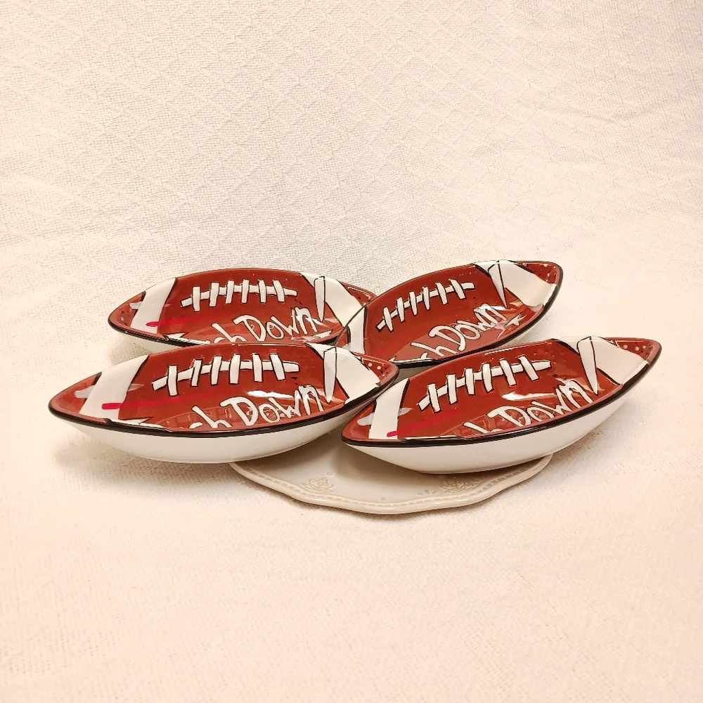 Ceramic Football Touchdown Dishes